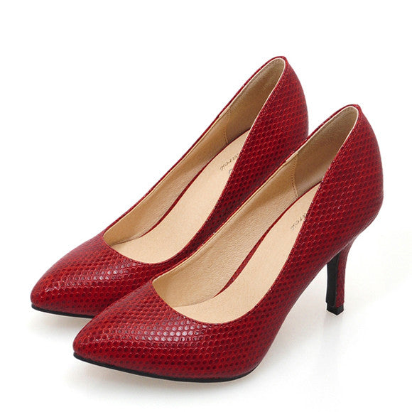 New 2017 Scales pointed toe OL women pumps Genuine leather
