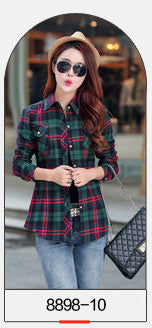 2016 Velvet Thick Warm Women's Plaid Shirt Female Long Sleeve Tops Plus Size Winter Check Blouse Blouses & Shirts Chemise Femme