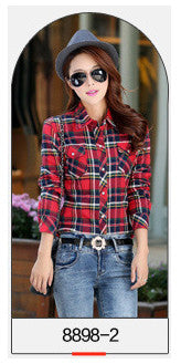 2016 Velvet Thick Warm Women's Plaid Shirt Female Long Sleeve Tops Plus Size Winter Check Blouse Blouses & Shirts Chemise Femme