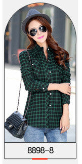 2016 Velvet Thick Warm Women's Plaid Shirt Female Long Sleeve Tops Plus Size Winter Check Blouse Blouses & Shirts Chemise Femme