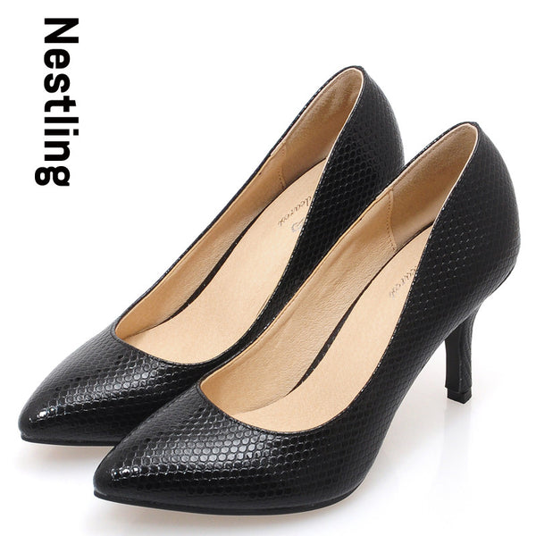 New 2017 Scales pointed toe OL women pumps Genuine leather